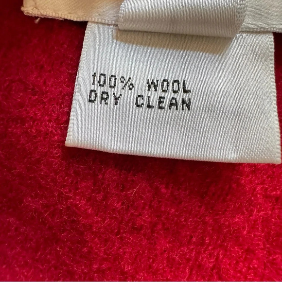 Talbots Red 100% Wool Blazer Jacket Long Sleeve Classic Preppy M - Picture 8 of 11